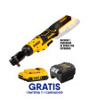 RATCHET INALAMBRICO ATOMIC 3/8 PLG, 20V, 70 PIE/LIBRA, BRUSHLESS, GRATIS CARGADOR Y BATERIA, (BARE TOOL). DEWALT