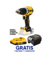 BARRENO/TALADRO PERCUTOR XR, 1/2 PLG, 20V, BRUSHLESS, GRATIS BATERIA Y CARGADOR, (BARE TOOL). DEWALT