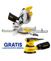 SIERRA INGLETEADORA DE 10 PULGADAS, 1,500 WATTS, 5,500 RPM, GRATIS LIJADORA ROTO-ORBITAL SS30-B3. STANLEY